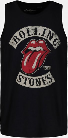 JP1880 Rolling Stones Graphic Band Tank Top Black - Marškinėliai - Marškinėliai - 2XL-14XL
