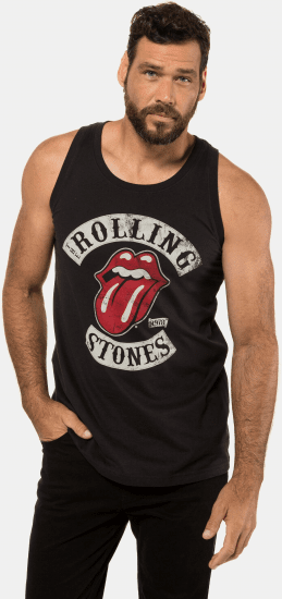 JP1880 Rolling Stones Graphic Band Tank Top Black - Marškinėliai - Marškinėliai - 2XL-14XL