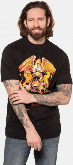 JP1880 Queen Graphic Comfort Fit Band T-Shirt Black - Marškinėliai - Marškinėliai - 2XL-14XL