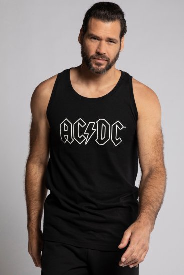 JP1880 AC/DC Graphic Comfort Fit Band Tank Top Black - Marškinėliai - Marškinėliai - 2XL-14XL