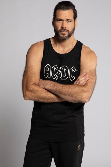 JP1880 AC/DC Graphic Comfort Fit Band Tank Top Black - Marškinėliai - Marškinėliai - 2XL-14XL