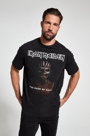 JP1880 Iron Maiden Graphic Band T-Shirt Black - Marškinėliai - Marškinėliai - 2XL-14XL
