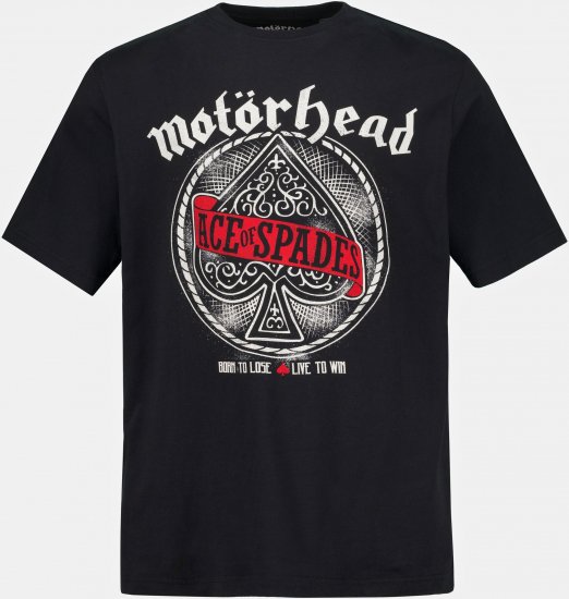 JP1880 Motörhead ACE Graphic Comfort Fit Band T-Shirt Black - Marškinėliai - Marškinėliai - 2XL-14XL