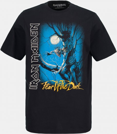 JP1880 Iron Maiden Graphic Comfort Fit Band T-Shirt Black - Marškinėliai - Marškinėliai - 2XL-14XL