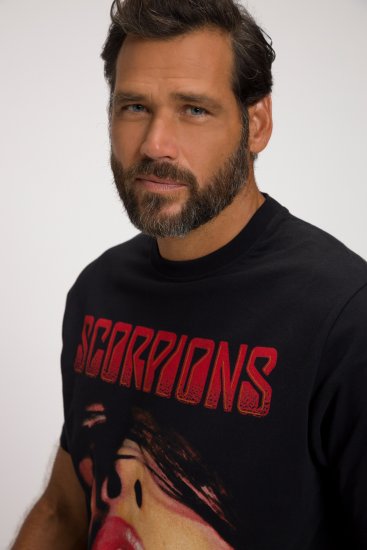 JP1880 Scorpions Graphic Comfort Fit Band T-Shirt Black - Marškinėliai - Marškinėliai - 2XL-14XL