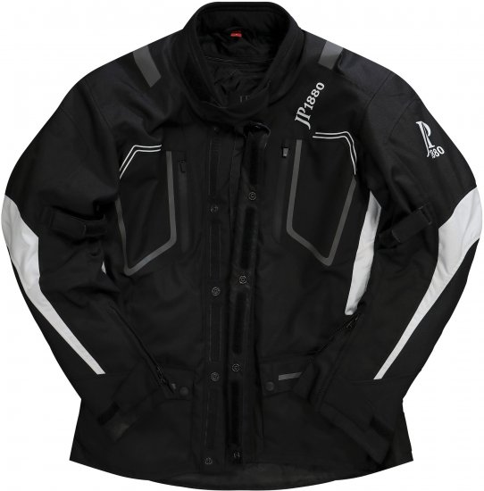 JP1880 Sporty Touring Motorcycle Jacket Black - Motocikliniai drabužiai plius dydžiais - Didelių dydžių motociklininko apranga vyrams