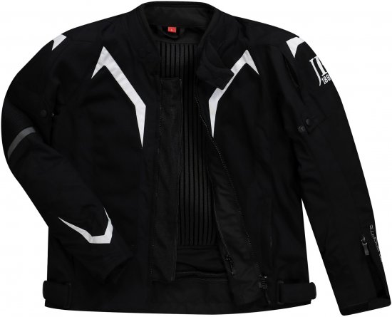 JP1880 3D Mesh Insert Motorcycle Jacket Black - Motocikliniai drabužiai plius dydžiais - Didelių dydžių motociklininko apranga vyrams