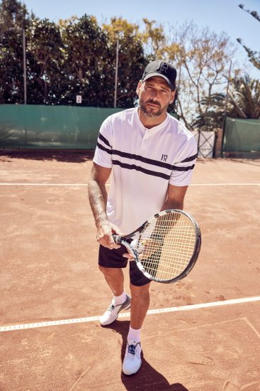  JP1880 Henley Tennis T-Shirt Snow White - Sportiniai drabuziai & outdoor - Dideliu dydziu sportiniai drabuziai vyrams