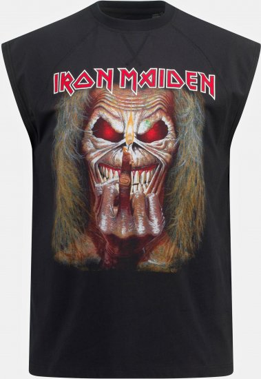 JP1880 Iron Maiden Graphic Comfort Fit Band Tank Top Black - Marškinėliai - Marškinėliai - 2XL-14XL