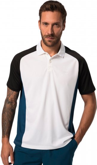 JP1880 FLEXNAMIC® QuickDry Tennis Polo Black-White-Blue - Sportiniai drabuziai & outdoor - Dideliu dydziu sportiniai drabuziai vyrams