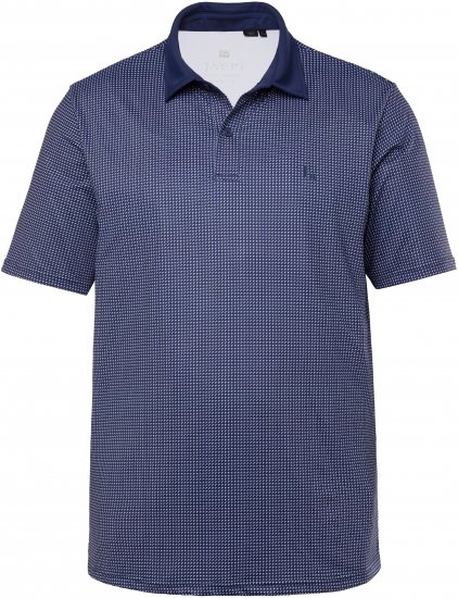 JP1880 Jay-Pi QuickDry Small Print Golf Polo Shirt Navy Blue - Polo marškinėliai - Polo marškinėliai - 2XL-8XL