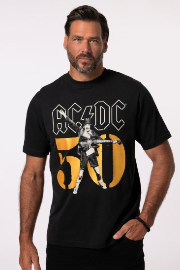 JP1880 AC/DC Graphic Band T-Shirt Black - Marškinėliai - Marškinėliai - 2XL-14XL