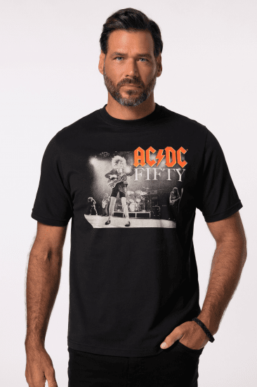 JP1880 AC/DC 50th Anniversary Band Photo T-Shirt Black - Marškinėliai - Marškinėliai - 2XL-14XL