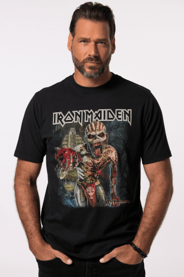 JP1880 Iron Maiden Eddie Attack Band T-Shirt Black - Marškinėliai - Marškinėliai - 2XL-14XL