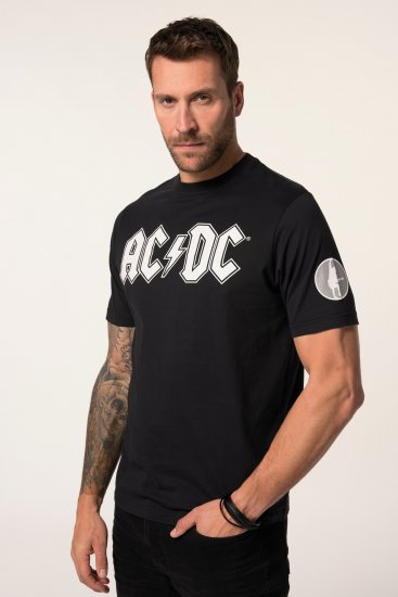 JP1880 AC/DC Classic Logo Band T-Shirt Black - Marškinėliai - Marškinėliai - 2XL-14XL