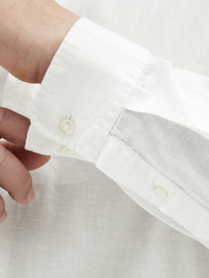 Jack & Jones Breeze Poplin Long Sleeve Shirt White - Marškiniai - Marškiniai - 2XL-8XL