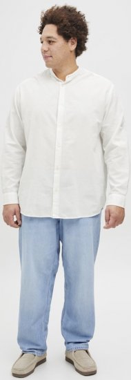 Jack & Jones Breeze Poplin Long Sleeve Shirt White - Marškiniai - Marškiniai - 2XL-8XL