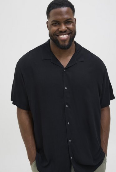 Jack & Jones Jeff Resort Shirt Black - Marškiniai - Marškiniai - 2XL-8XL