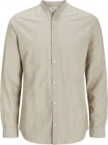 Jack & Jones Breeze Poplin Long Sleeve Shirt Beige - Marškiniai - Marškiniai - 2XL-8XL