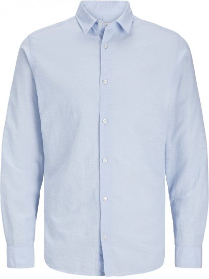 Jack & Jones Breeze Linen Blend Long Sleeve Shirt Chambray Blue - Marškiniai - Marškiniai - 2XL-8XL