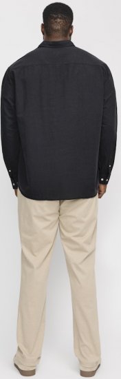 Jack & Jones Breeze Linen Blend Long Sleeve Shirt Black - Marškiniai - Marškiniai - 2XL-8XL