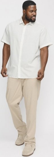 Jack & Jones Breeze Linen Blend Short Sleeve Shirt White - Marškiniai - Marškiniai - 2XL-8XL