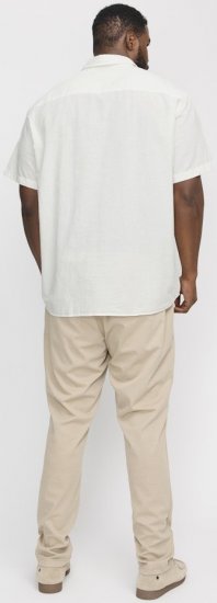 Jack & Jones Breeze Linen Blend Short Sleeve Shirt White - Marškiniai - Marškiniai - 2XL-8XL