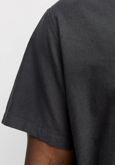Jack & Jones Breeze Linen Blend Short Sleeve Shirt Black - Marškiniai - Marškiniai - 2XL-8XL