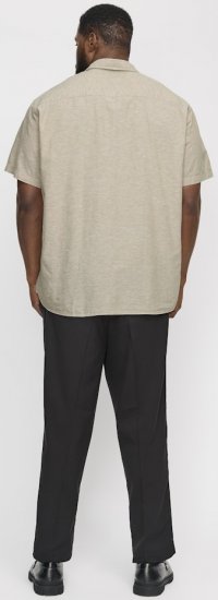 Jack & Jones Breeze Linen Blend Short Sleeve Shirt Beige - Marškiniai - Marškiniai - 2XL-8XL