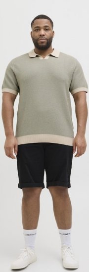 Jack & Jones Ceaston Knit Short Sleeve Sweater Vetiver - Megztiniai ir džemperiai - Megztiniai ir Džemperiai - 2XL-14XL