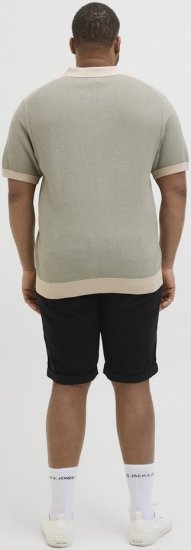 Jack & Jones Ceaston Knit Short Sleeve Sweater Vetiver - Megztiniai ir džemperiai - Megztiniai ir Džemperiai - 2XL-14XL