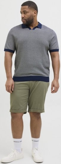 Jack & Jones Ceaston Knit Short Sleeve Sweater Grey/Blue - Megztiniai ir džemperiai - Megztiniai ir Džemperiai - 2XL-14XL