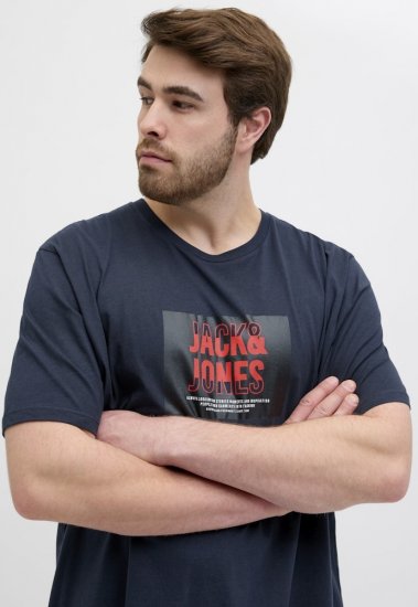 Jack & Jones Hudson Crew Neck T-Shirt Navy - Marškinėliai - Marškinėliai - 2XL-14XL