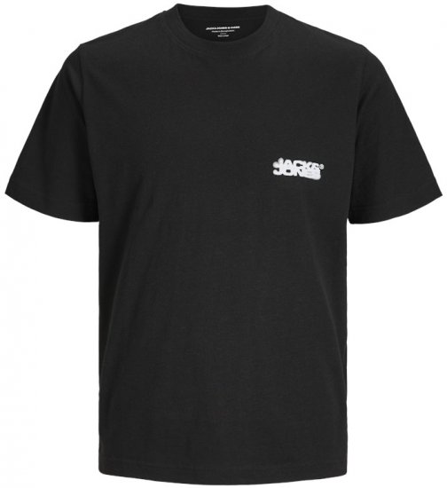 Jack & Jones Sago Branded Crew Neck T-Shirt Black - Marškinėliai - Marškinėliai - 2XL-14XL