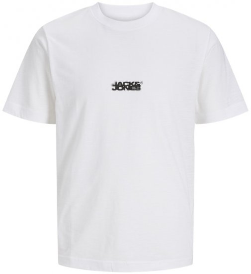 Jack & Jones Sago Branded Crew Neck T-Shirt Bright White - Marškinėliai - Marškinėliai - 2XL-14XL