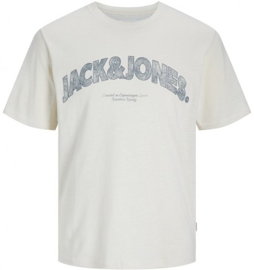 Jack & Jones Almeria Bold Branding T-Shirt Antique White - Marškinėliai - Marškinėliai - 2XL-14XL