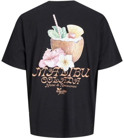 Jack & Jones Botaniq Crew Neck T-Shirt Black - Marškinėliai - Marškinėliai - 2XL-14XL