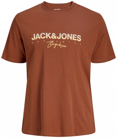 Jack & Jones Canggu Crew Neck T-Shirt Brown - Marškinėliai - Marškinėliai - 2XL-14XL