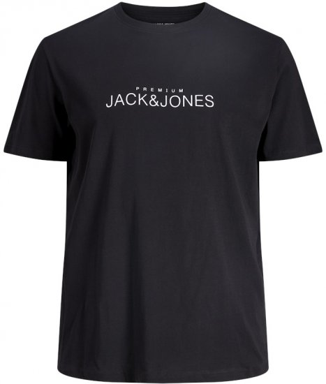 Jack & Jones Lavance Crew Neck T-Shirt Black Beauty - Marškinėliai - Marškinėliai - 2XL-14XL