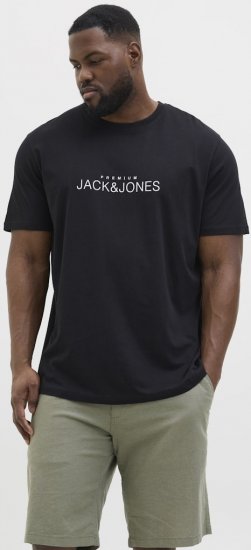Jack & Jones Lavance Crew Neck T-Shirt Black Beauty - Marškinėliai - Marškinėliai - 2XL-14XL