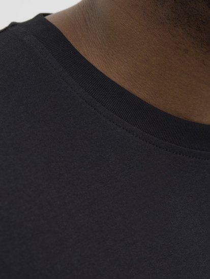 Jack & Jones Lavance Crew Neck T-Shirt Black Beauty - Marškinėliai - Marškinėliai - 2XL-14XL