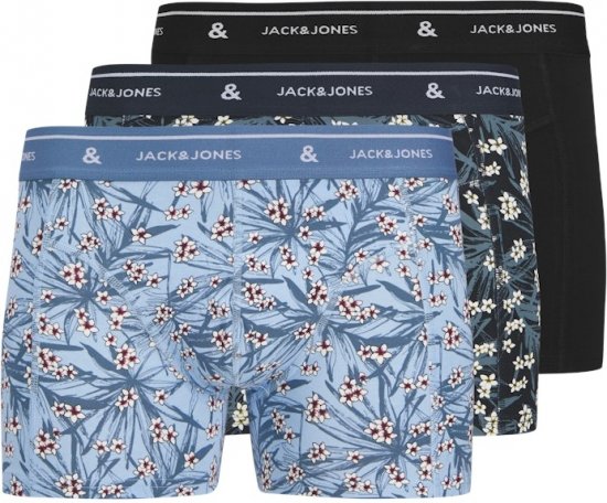 Jack & Jones Zach Trunks 3-Pack Chambray Blue - Apatinis trikotažas ir plaukimo apranga - Apatinis trikotažas - 2XL-8XL