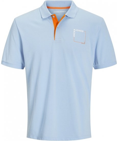 Jack & Jones Verner Short Sleeve Polo Chambray Blue - Polo marškinėliai - Polo marškinėliai - 2XL-8XL