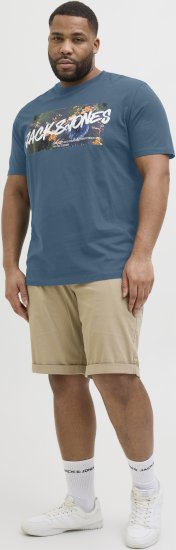 Jack & Jones Hawaii Shape Crew Neck T-Shirt Blue - Marškinėliai - Marškinėliai - 2XL-14XL