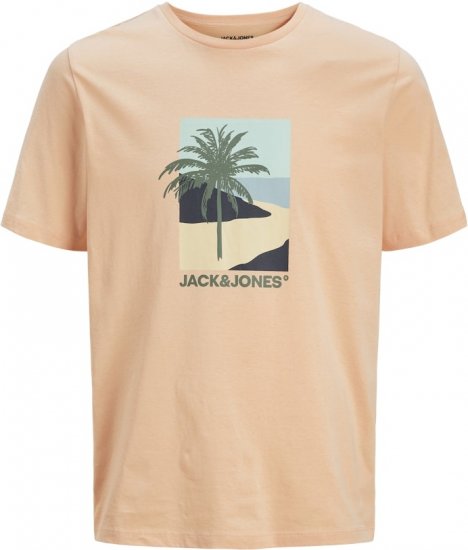 Jack & Jones Barbados Graphic Tee Light Pink - Marškinėliai - Marškinėliai - 2XL-14XL