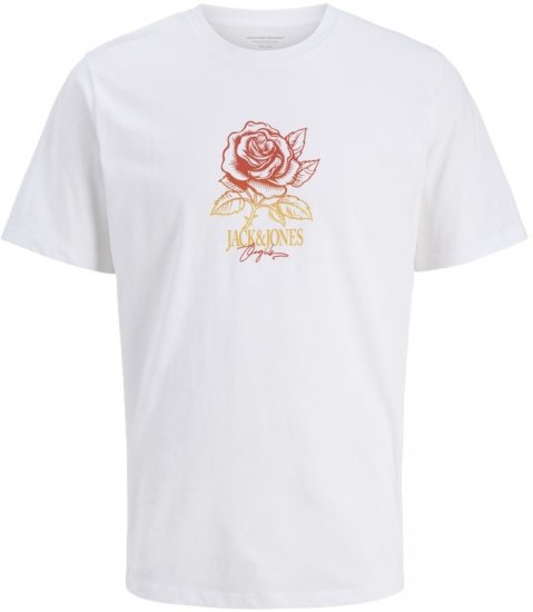 Jack & Jones Almeria Crew Neck T-Shirt Bright White - Marškinėliai - Marškinėliai - 2XL-14XL