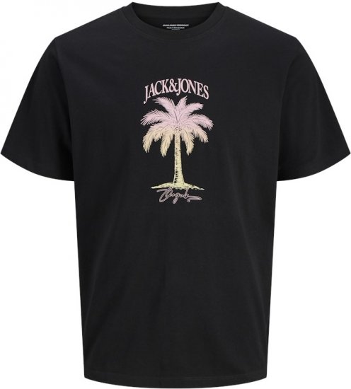 Jack & Jones Almeria Crew Neck T-Shirt Black - Marškinėliai - Marškinėliai - 2XL-14XL