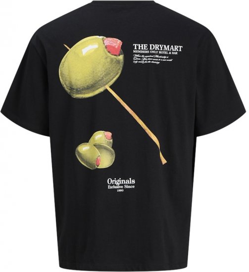 Jack & Jones Marina Crew Neck T-Shirt Black - Marškinėliai - Marškinėliai - 2XL-14XL