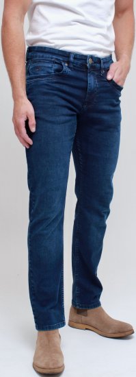 Kam Jeans Jacob Knitted Denim Reg Fit Jeans Mid Wash Blue - Džinsai ir kelnės - Džinsai ir Kelnės - W40-W70