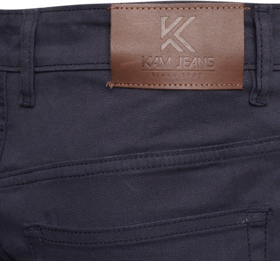 Kam Jeans 265 5 Pocket Weave Stretch Pants Navy - Džinsai ir kelnės - Džinsai ir Kelnės - W40-W70